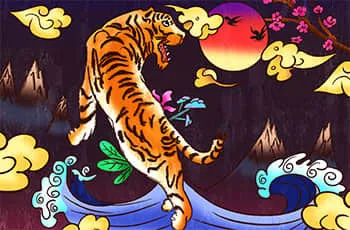 Atoupik on X: For the Chinese Year of the Water Tiger meet the tiger Ura  greeting the new year. the beast can rarely be seen among the mountains as  it shapes the