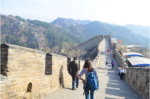 hiking on the great wall