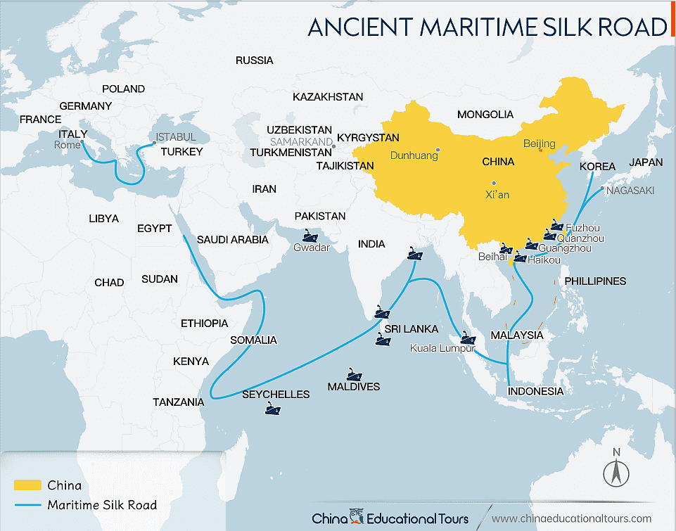 Map of maritime Silk Road